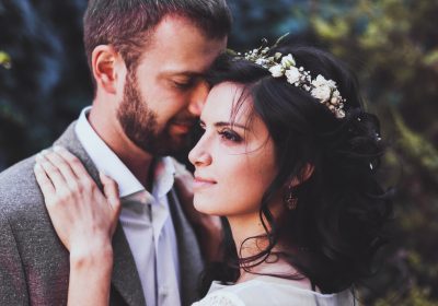 Sensual portrait of couple close-up. Wedding photography in rustic style Sensual portrait of couple close-up. Wedding photography in rustic style